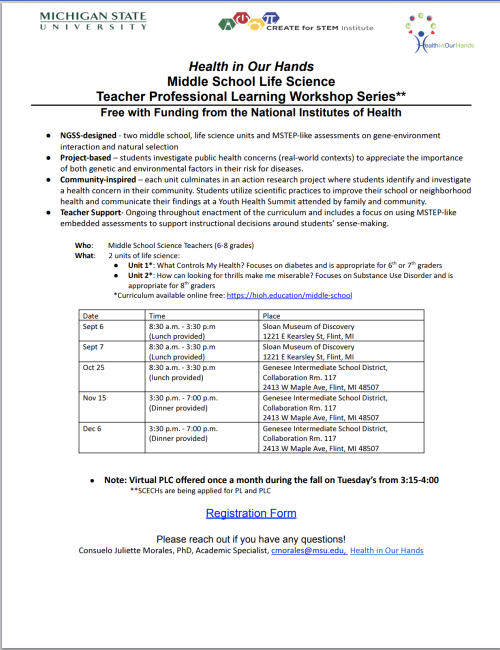 Professional Learning Opportunities for Middle School Teachers 2023